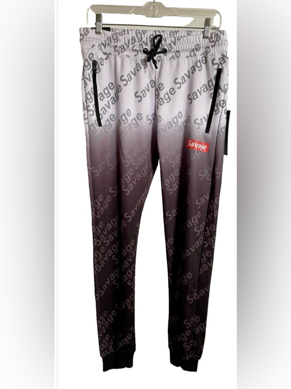 ENCRYPTED NWT Ombré Savage LOGO SWEATPANTS Jogger PANTS Size MEDIUM